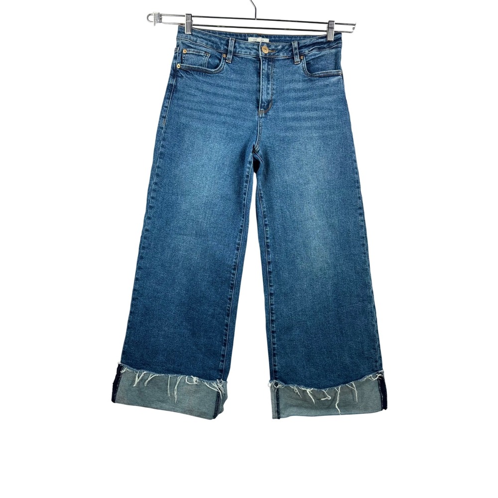 STS Blue Jayden Wide Leg Jeans sz 29 Blue Ultra High‎ Rise Cuffed 90s boho